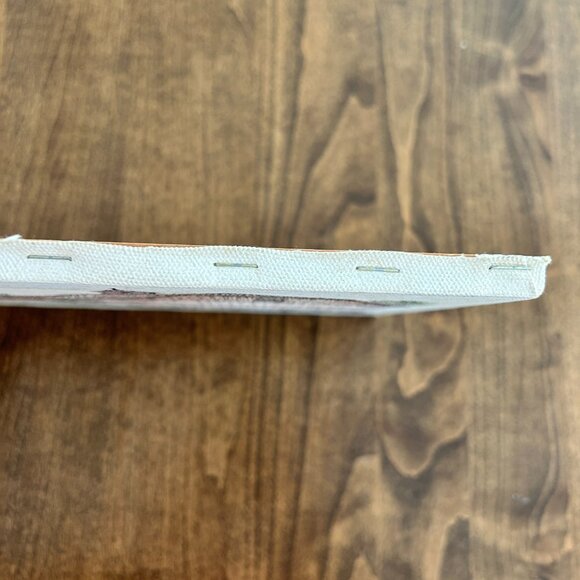 Vtg 1987 Original Ink & Watercolor Canvas Red Barn Cow Unframed Artist Signed - Picture 10 of 11